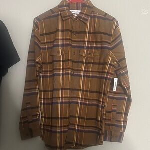 Amazon Essentials Brown Plaid Shirt